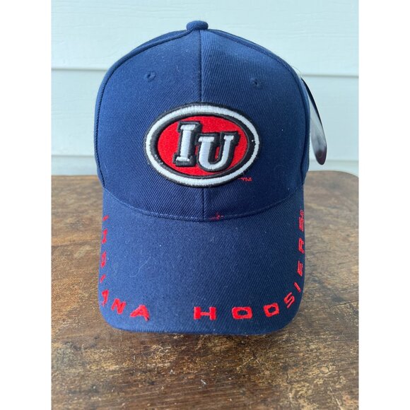 Vintage Indiana Hoosiers Navy Blue Adjustable Hat W3 - Picture 1 of 4